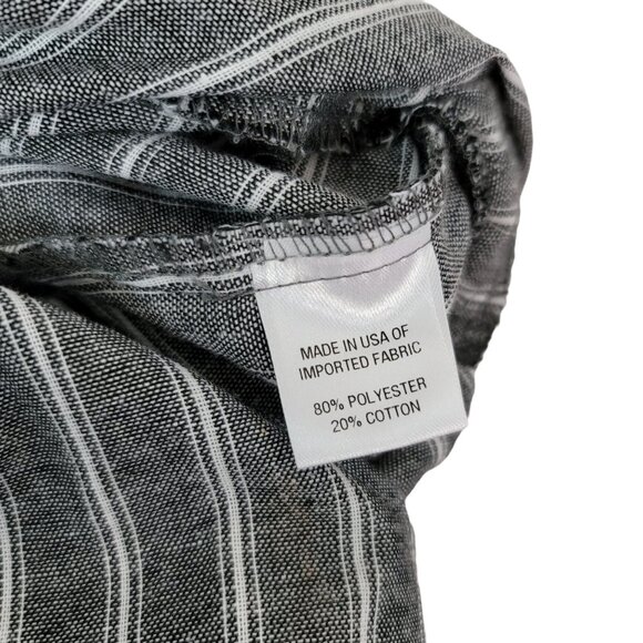 Drew Pinstripe Jumpsuit Gray Large Sleeveless Scoop Drawstring Pockets Jogger - Picture 10 of 10